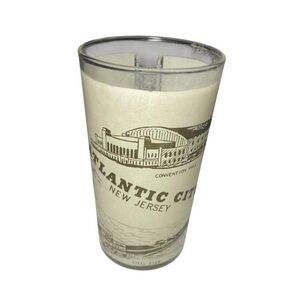 VINTAGE MID-CENTURY HAZEL ATLAS ATLANTIC CITY NEW JERSEY USA SOUVENIR GLASS